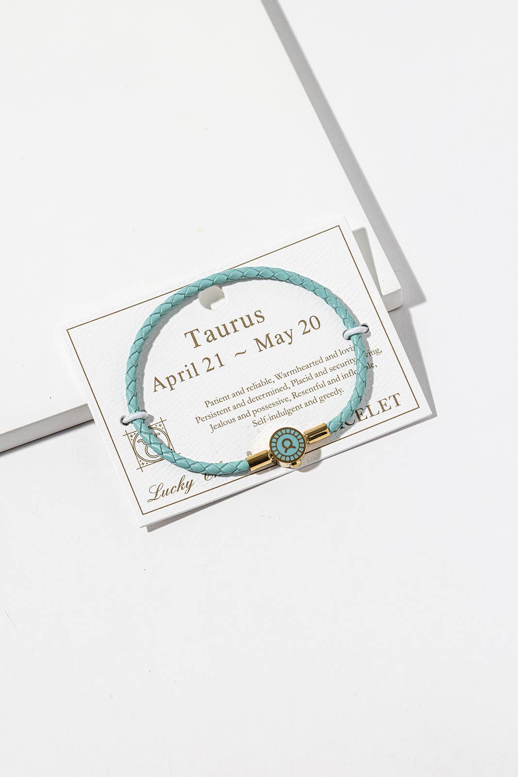 Zodiac Code Collection Braided Leather Charm Bracelet
