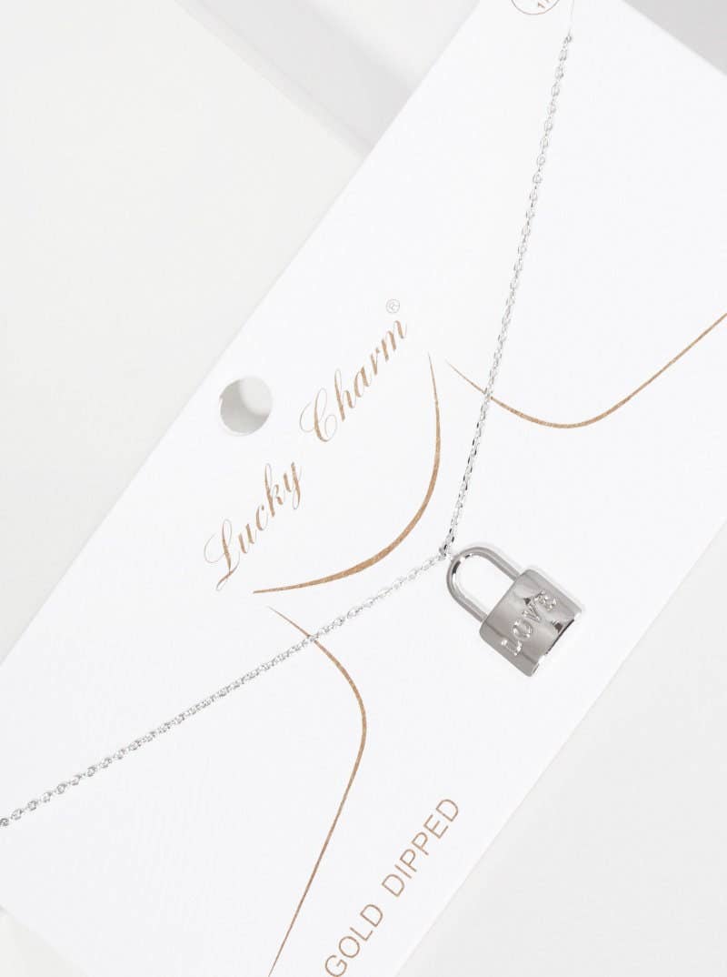 Gold Plated Love Lock Necklace