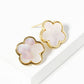 Minimalist Dainty Clover Flower Stud Earrings