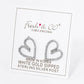 18K GOLD DIPPED PAVE CUBIC ZIRCONIA HEART STUD EARRINGS