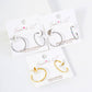20mm Hoop Earrings with Half CZ Stone Accents Earring
