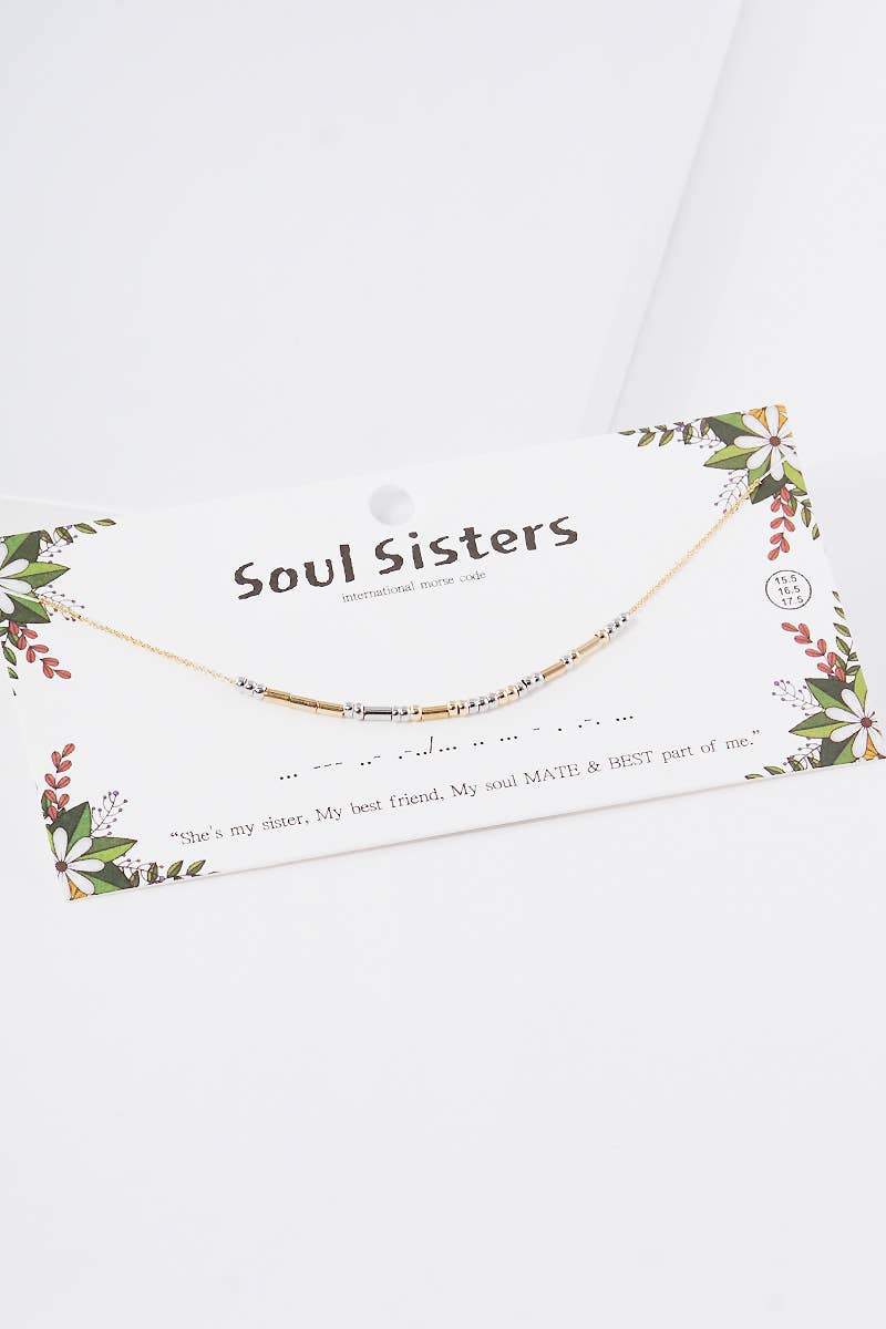 Gold Plated Morse Code Necklace