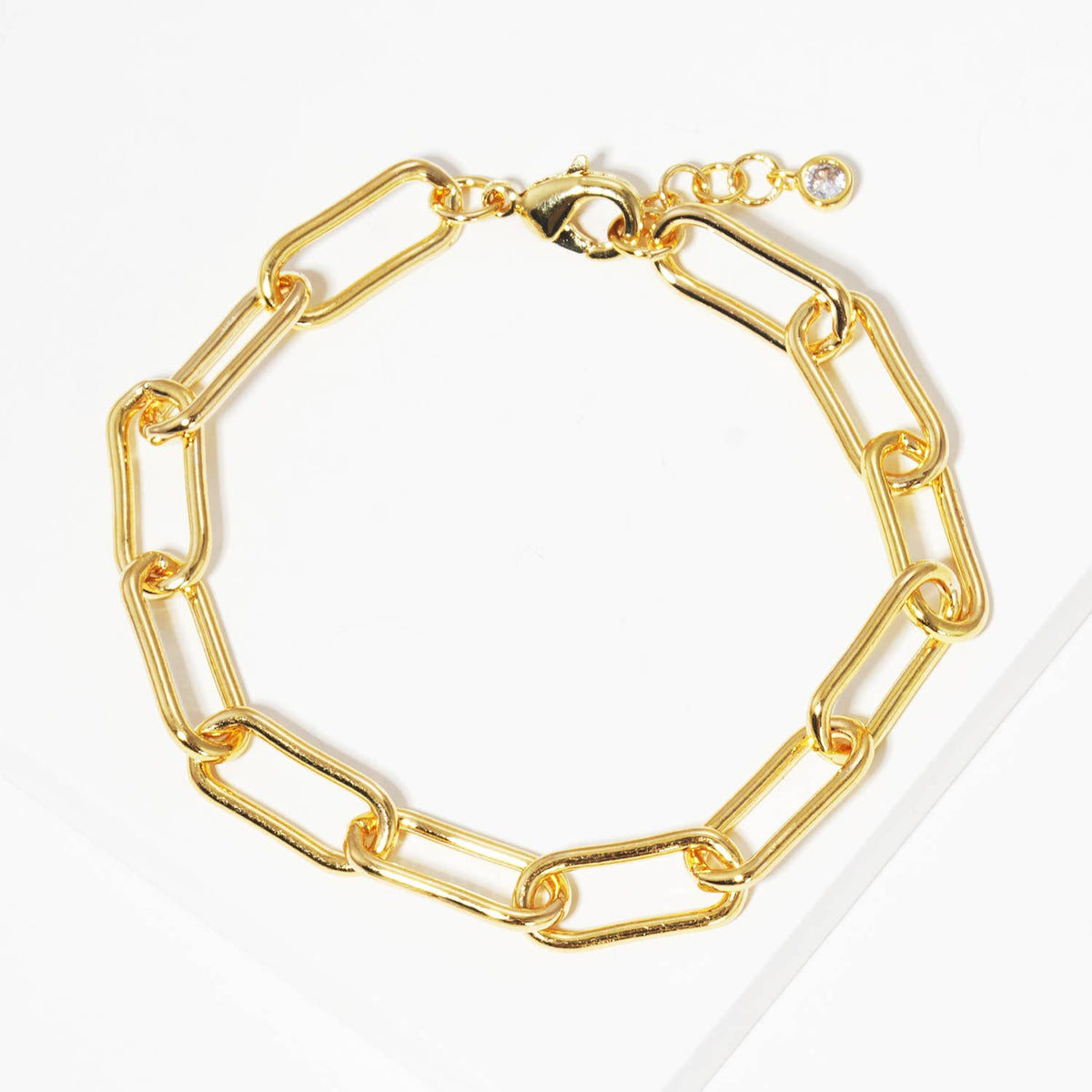 Minimalist Bold Paperclip Chain Bracelet