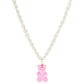 Multicolor Beaded Gummy Bear Pearl Necklace