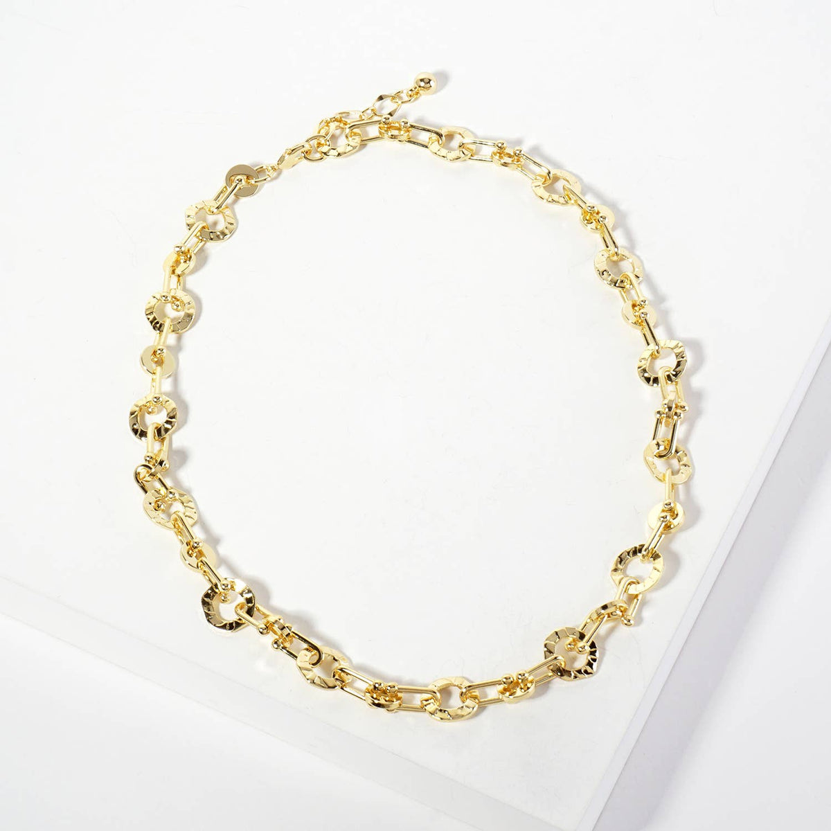 Textured Circle Links with HardWear Chain Necklace