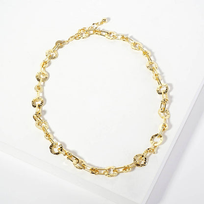 Textured Circle Links with HardWear Chain Necklace
