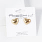 10mm Dainty Puffy Heart Stud Earrings