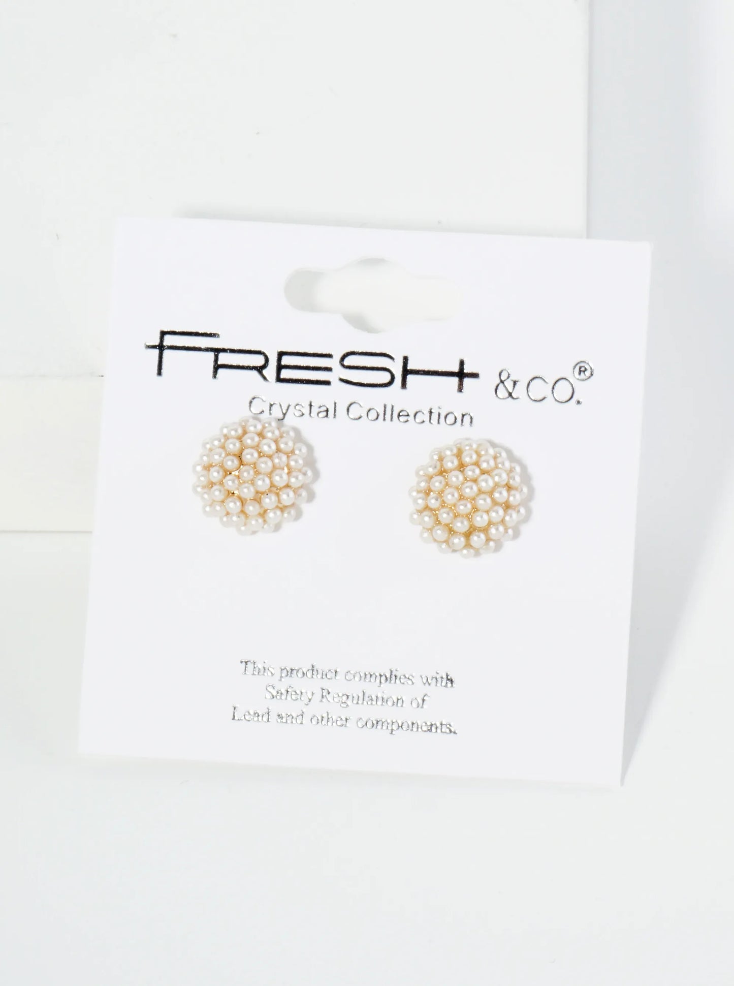 10mm Pearl Bead Cluster Button Stud Earrings