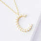 Gold Plated Pearl Initial Necklace