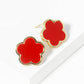 Minimalist Dainty Clover Flower Stud Earrings