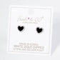 Heart Stud Earrings / 18K Gold Dipped Pave Set Cubic