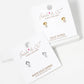 18KGold Dipped CZ Stone Drop Heart Stud Earrings