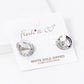 3 LINE CUBIC ZIRCONIA 12MM HUGGIE HOOP EARRINGS