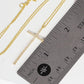 Gold Cubic Thin Cross Necklace