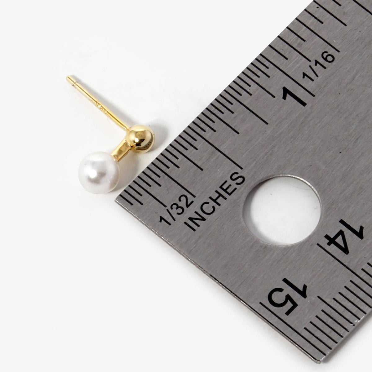 Gold Dipped Freshwater Pearl Stud Earrings