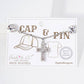 Cubic Zirconia Cross "Cap & Pin" Hat Chain Accessory