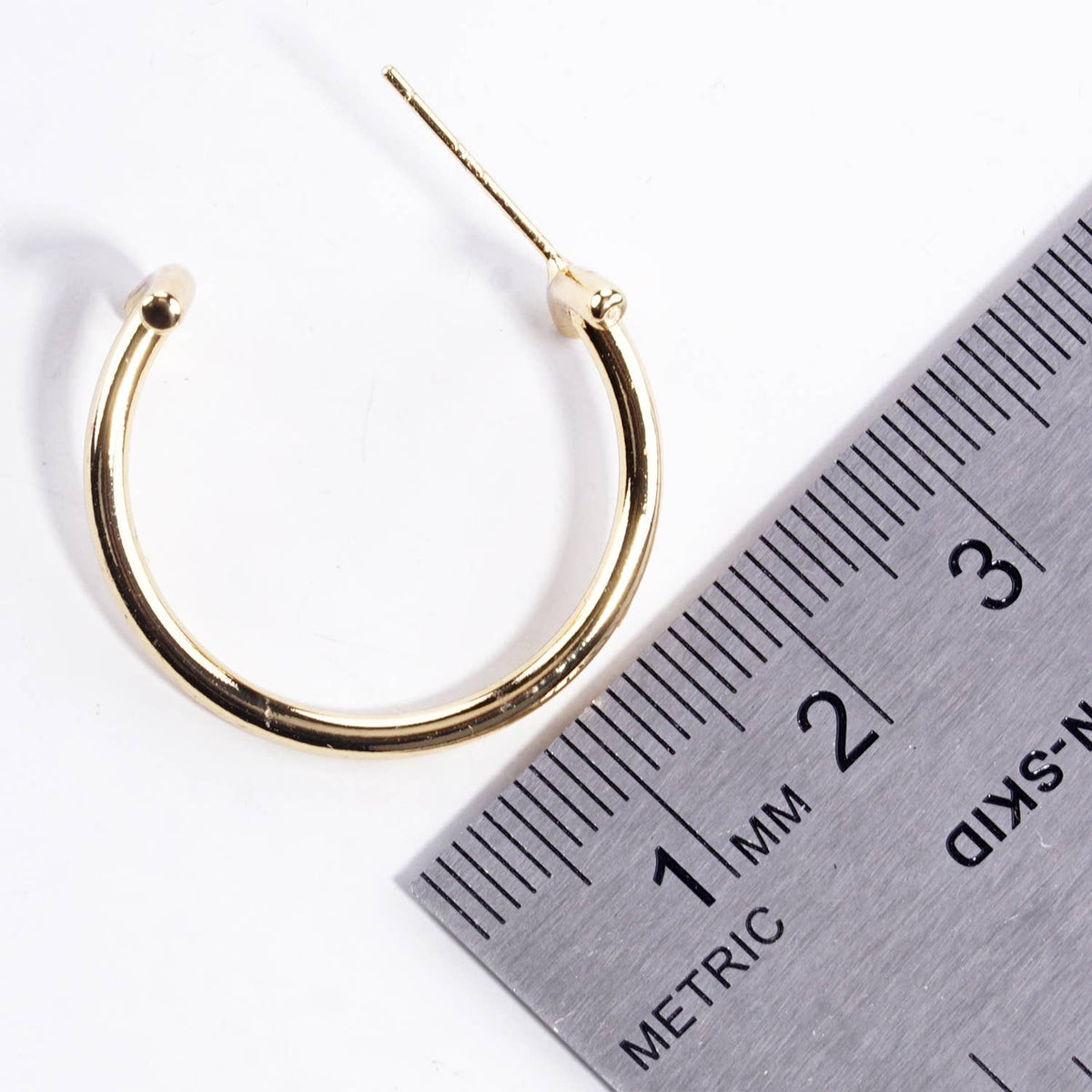 Minimalist Open Hoop Earrings with Sterling Silver Post