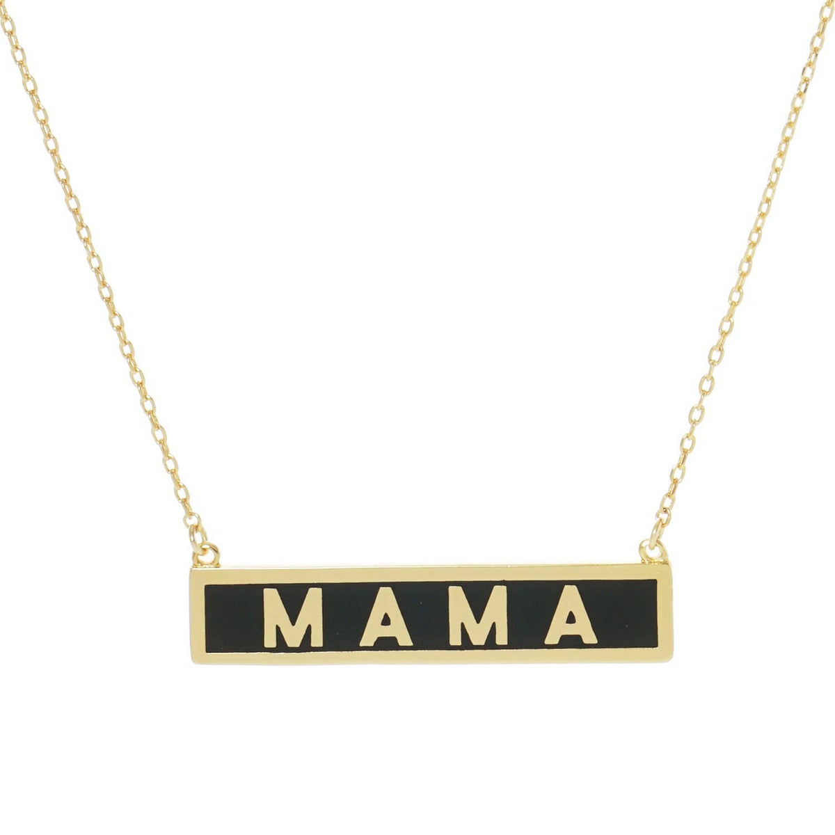 Gold Plated Mini Bar MAMA Necklace
