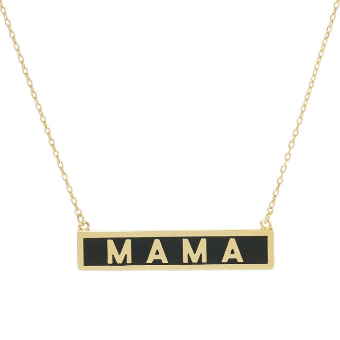 Gold Plated Mini Bar MAMA Necklace