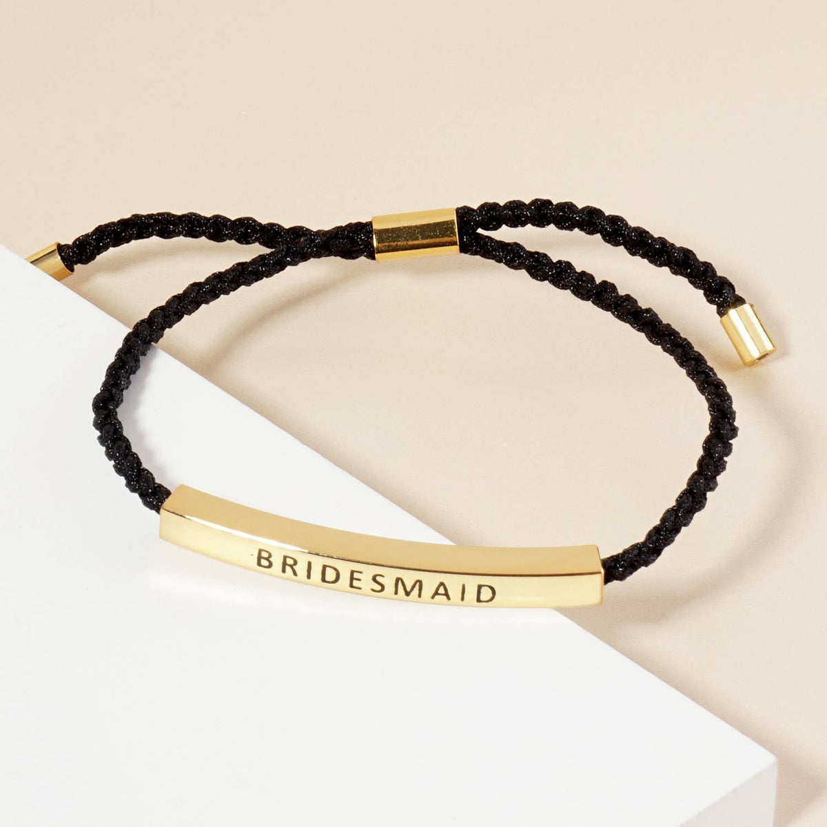 Inspirational Messages "Bridesmaid" Tube Bar Bracelet