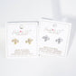 18K Gold Dipped Square CZ Embedded X Stud Earrings