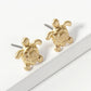 12mm Textured Puffy Turtle Stud Earrings