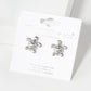 12mm Textured Puffy Turtle Stud Earrings