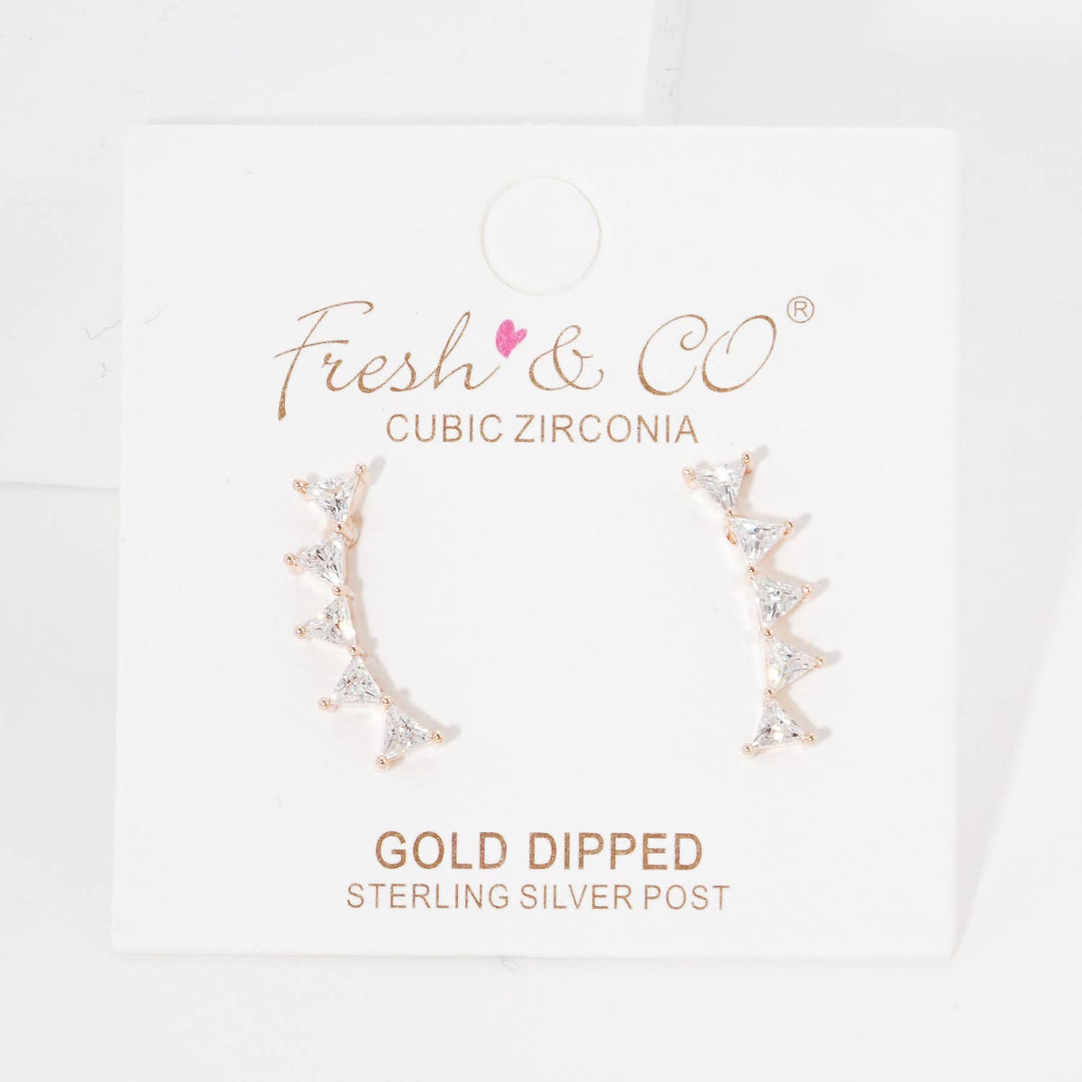 Gold Spike Ear Jacket Earrings