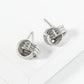 13mm Interlocking Two Circles Stud Earrings