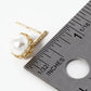 Elegant Pearl & Pavé Bar Bridesmaid Stud Earrings