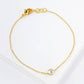 4mm CZ-Stone 18K-Gold-Dipped Chain Bracelet