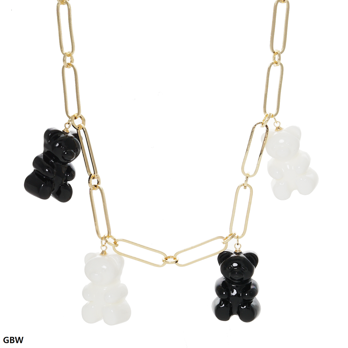 Multicolor Beaded Gummy Bear Necklace