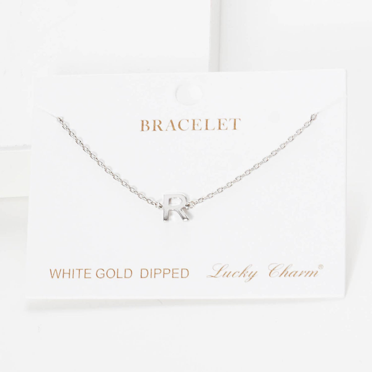 Gold Plated Initial Letter Bracelet