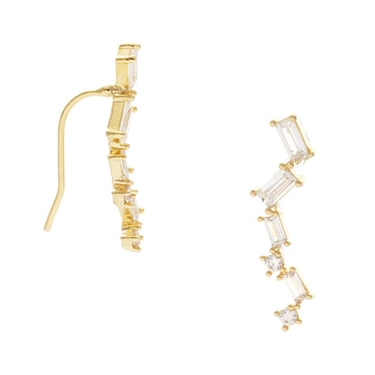 Cubic Zirconia Baguette Ear Crawler