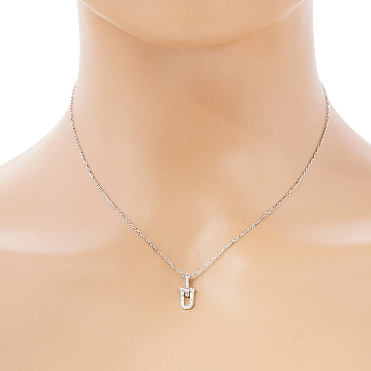 Gold Plated U-Shaped Clip Necklace
