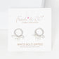 Gold Pearl Drop Huggie Earrings