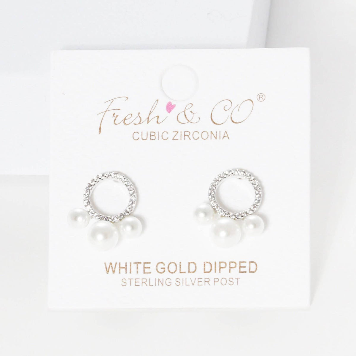 Gold Pearl Drop Huggie Earrings