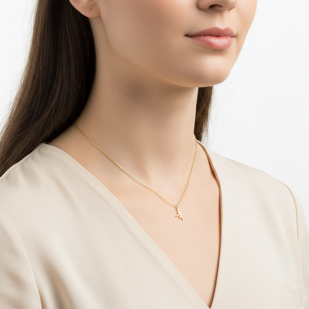 Minimalist Dainty Dinosaur Pendant Necklace