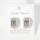 Polished Brass 20mm Ribbed Half Hoop Earrings