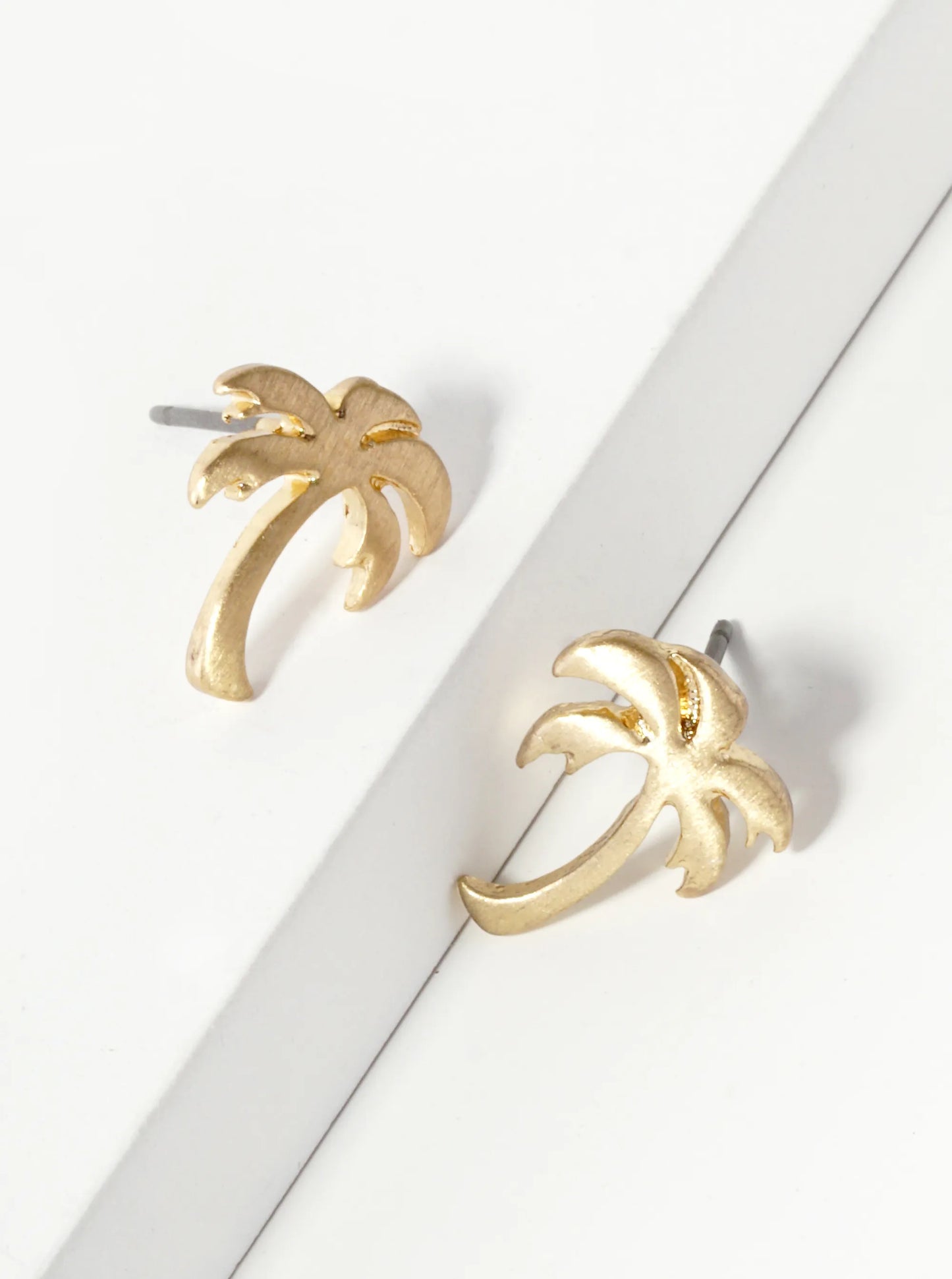 14mm Palm Tree Tropical Stud Earrings