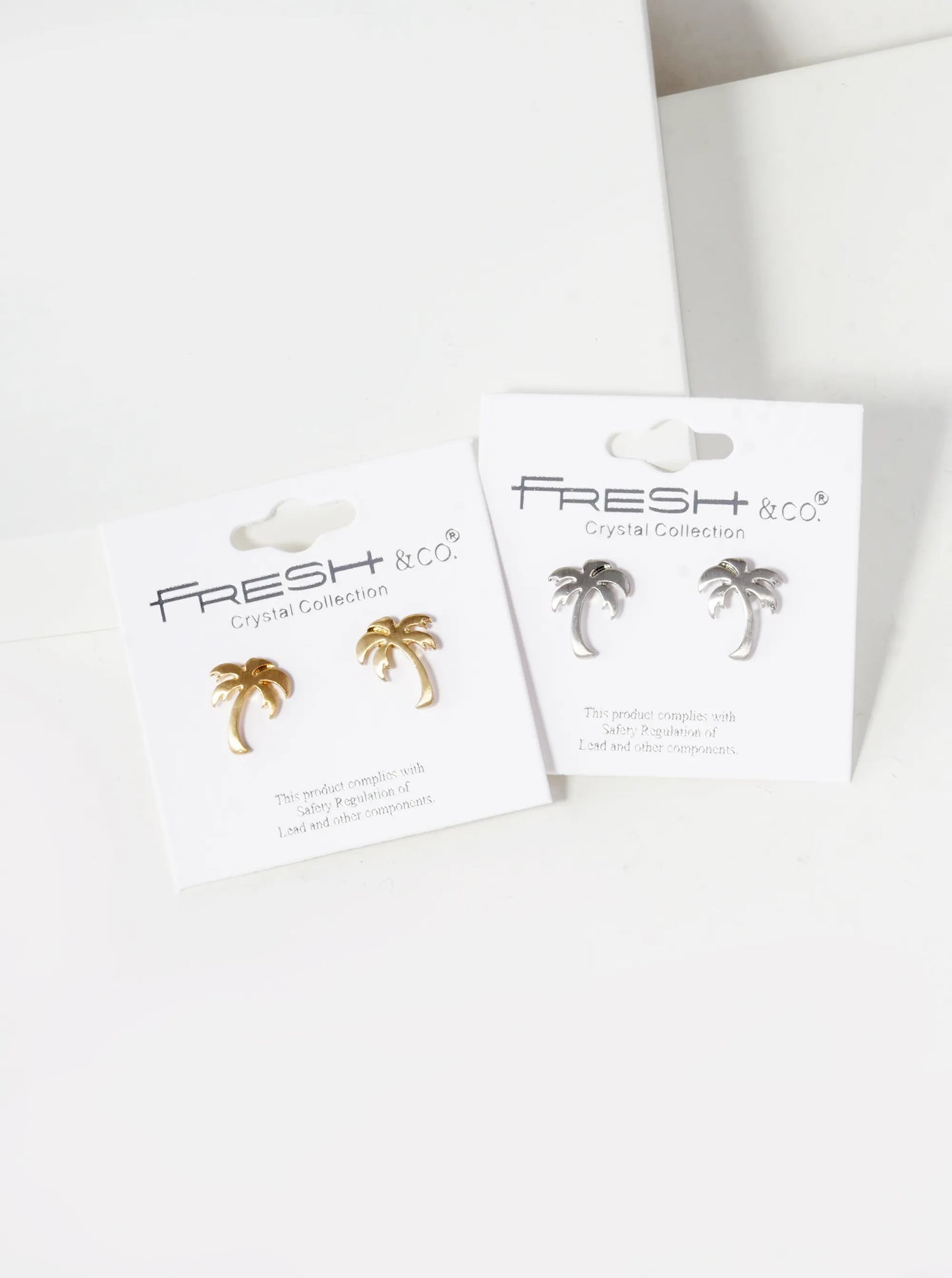 14mm Palm Tree Tropical Stud Earrings