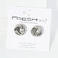 14mm Textured Metal Lightly Flattened Love Knot Stud Earrings