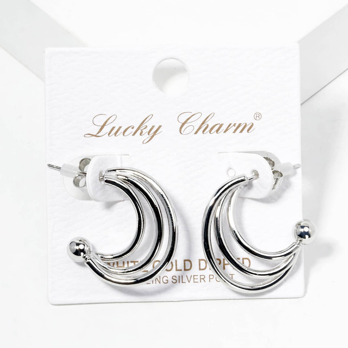 Triple Strand Hoop Earrings