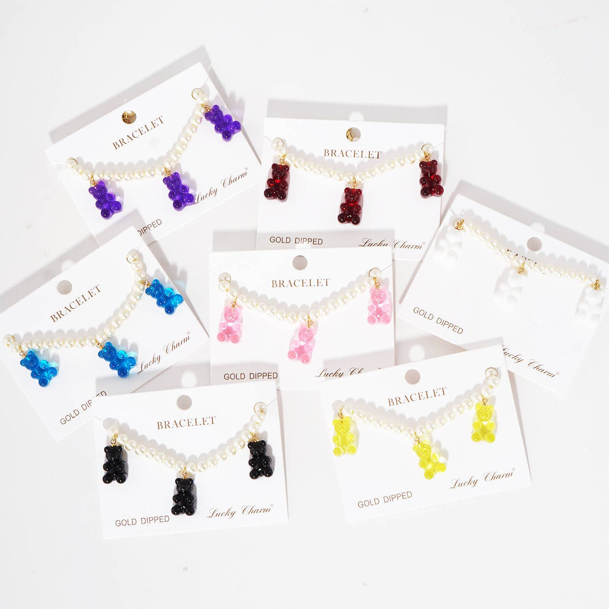 Multicolor Beaded Gummy Bear Bracelet