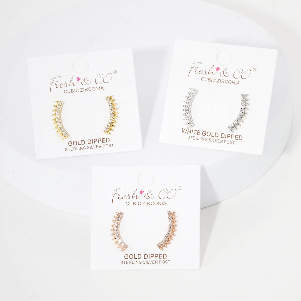 Cubic Zirconia Ear Crawlers