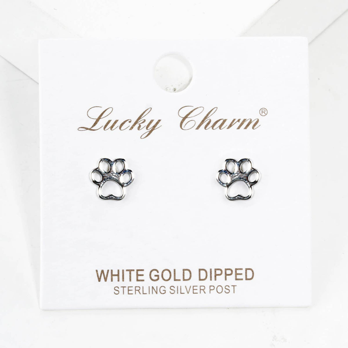 Dainty Paw Print Stud Earrings