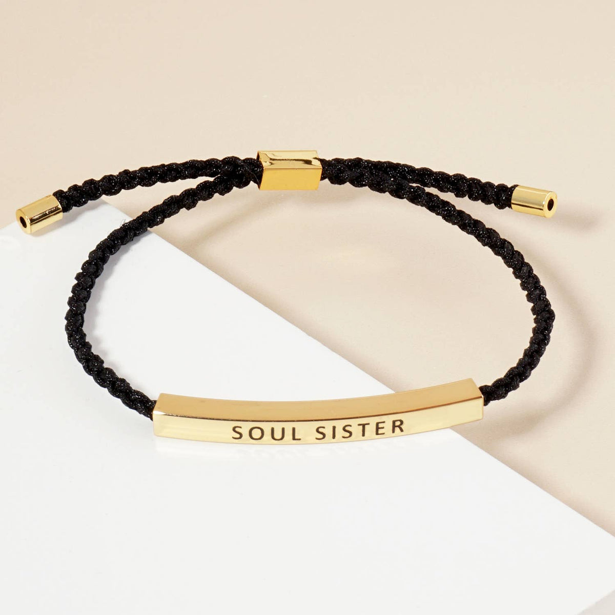 Inspirational Messages "Soul Sister" Tube Bar Bracelet