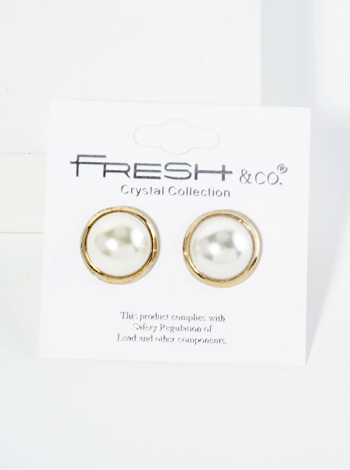 15mm Pearl Button Stud Earrings