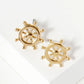 15mm Ships Wheel Stud Earrings