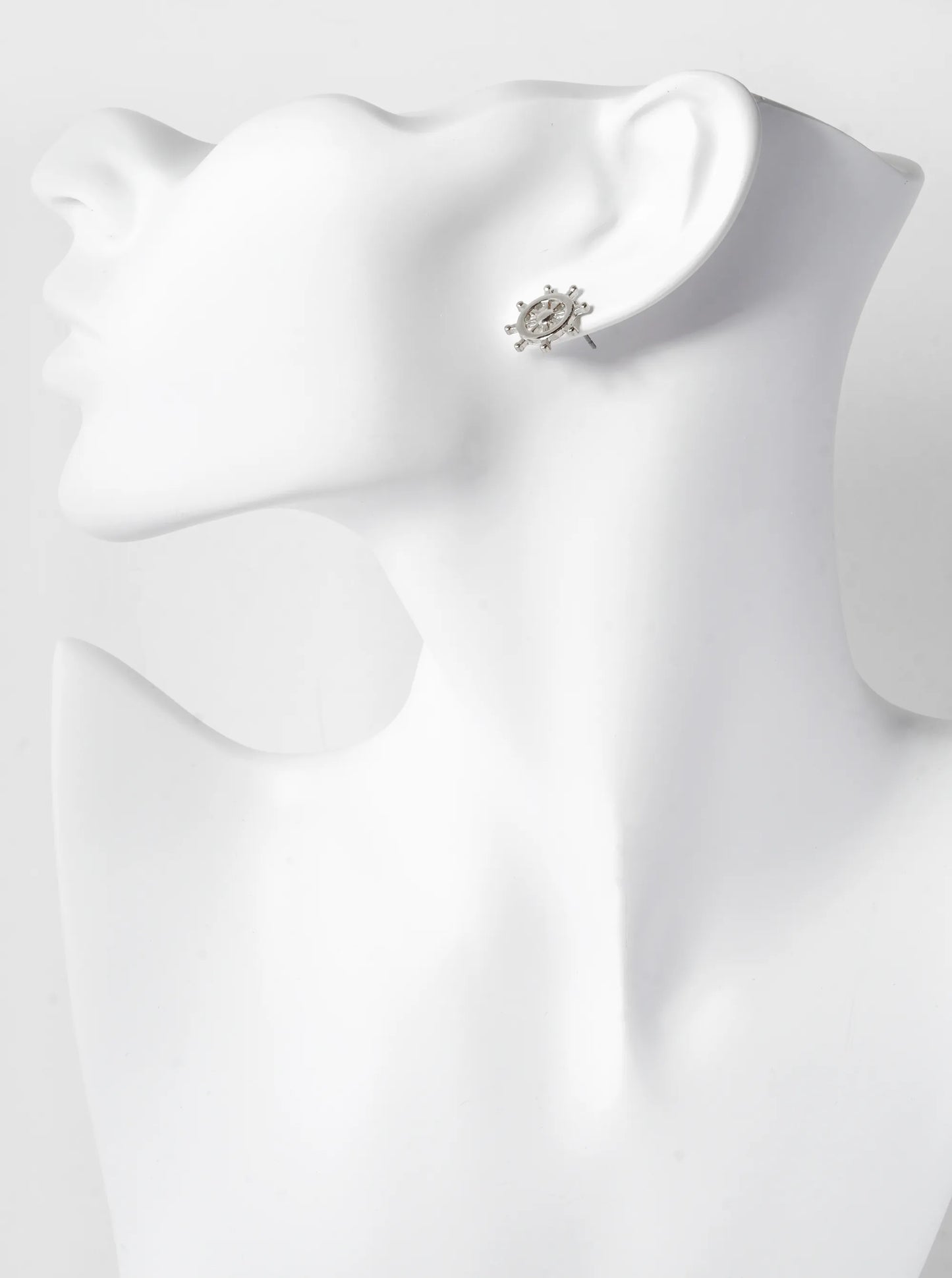 15mm Ships Wheel Stud Earrings